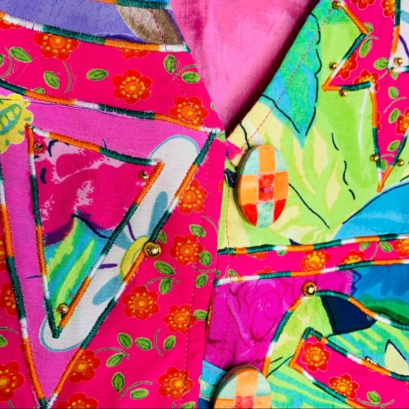 VTG Sandy Starkman Patchwork Floral Jacket - Picture 6 of 6